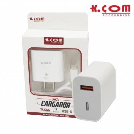 CARGADOR 3.0 QUICK CHARGER PD + USB